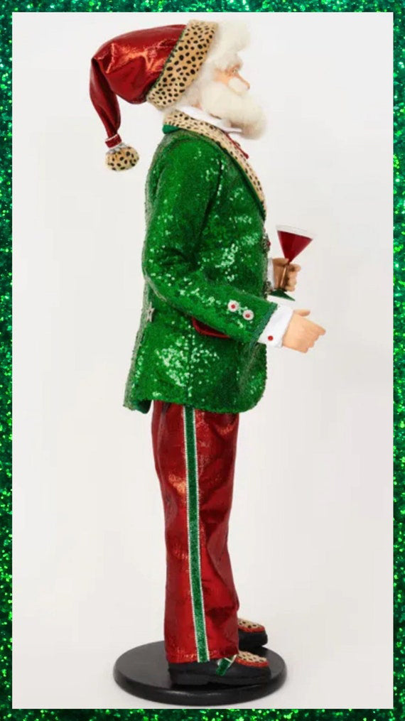 Katherine's Collection Kitschy Merry Kitschmas Kitschy Kingle Santa Doll