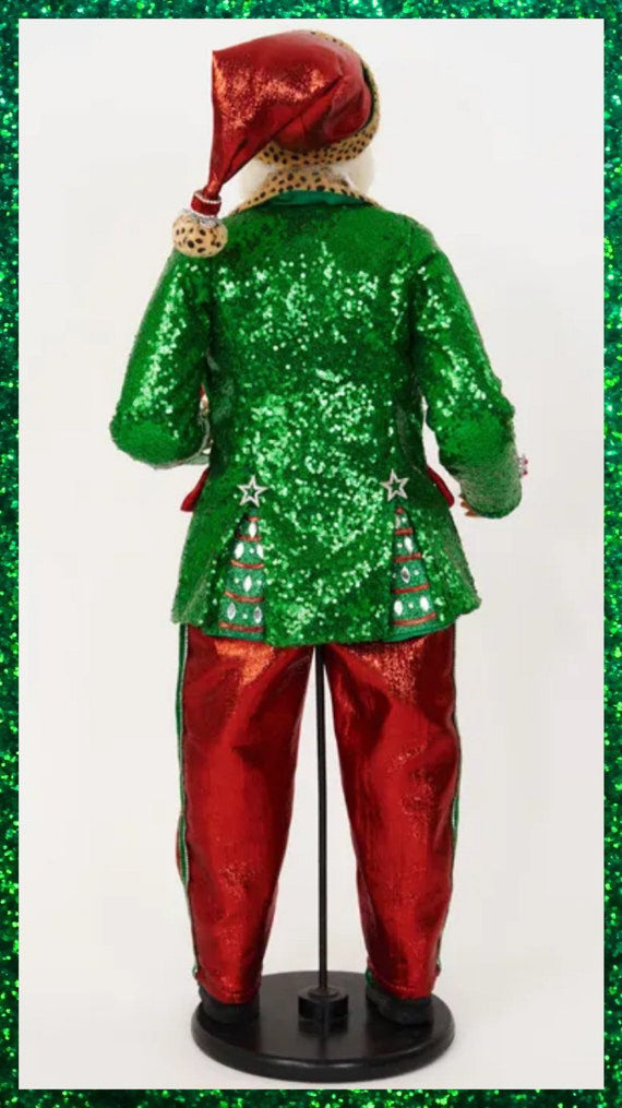 Katherine's Collection Kitschy Merry Kitschmas Kitschy Kingle Santa Doll