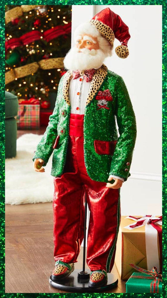 Katherine's Collection Kitschy Merry Kitschmas Kitschy Kingle Santa Doll