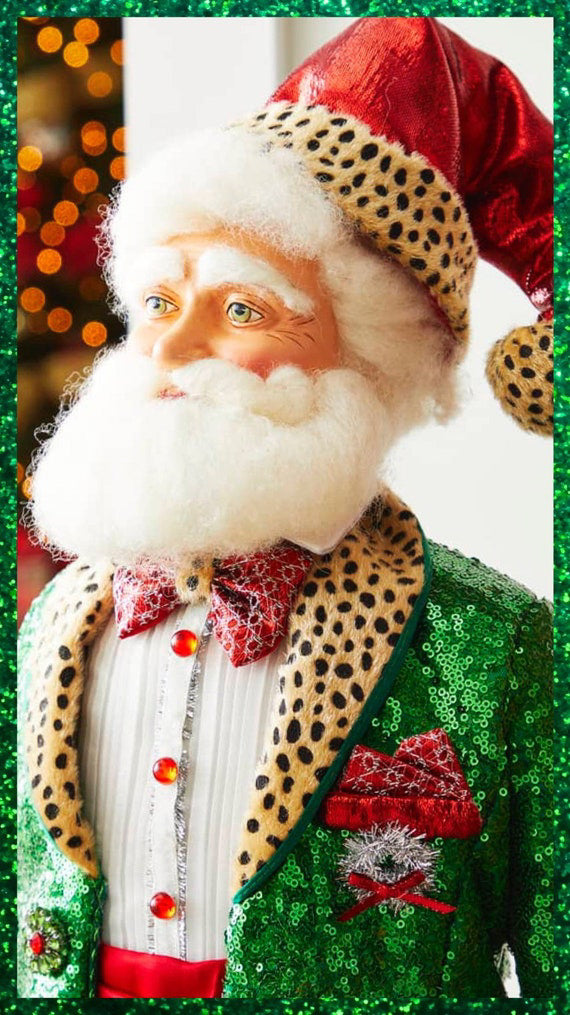 Katherine's Collection Kitschy Merry Kitschmas Kitschy Kingle Santa Doll