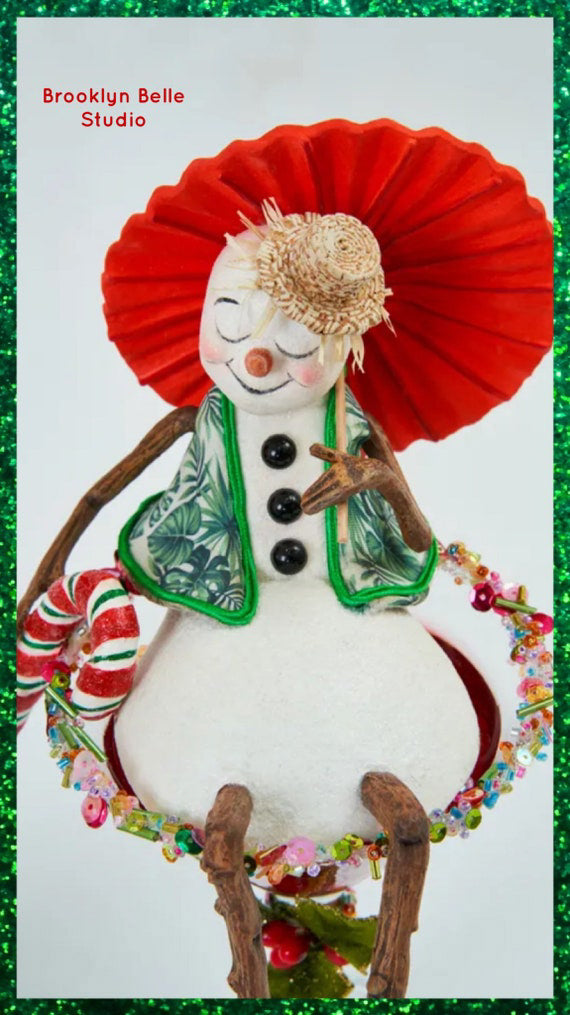 Katherine's Collection Set Of 2 Snowman Martini Glass Decor