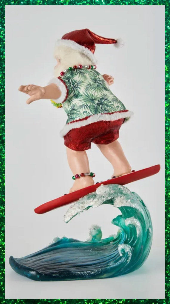 Katherine's Collection Surfing Santa Decor