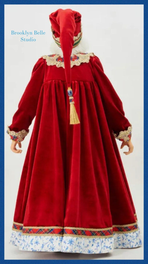 Katherine's Collection 34" Chinoiserie Santa Doll with Stand