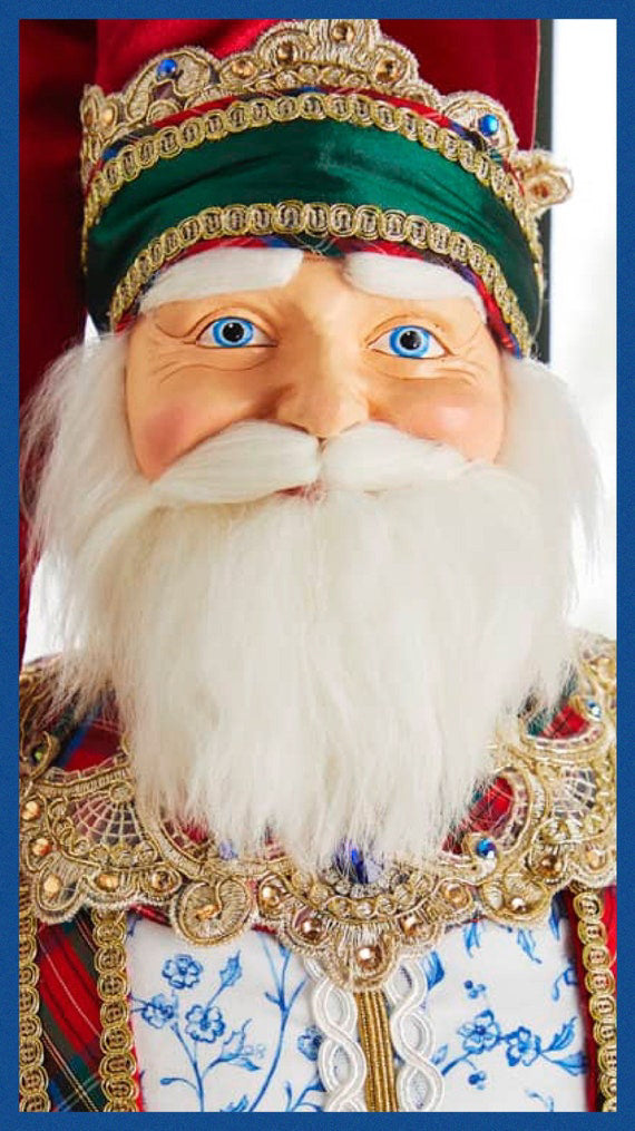 Katherine's Collection 34" Chinoiserie Santa Doll with Stand