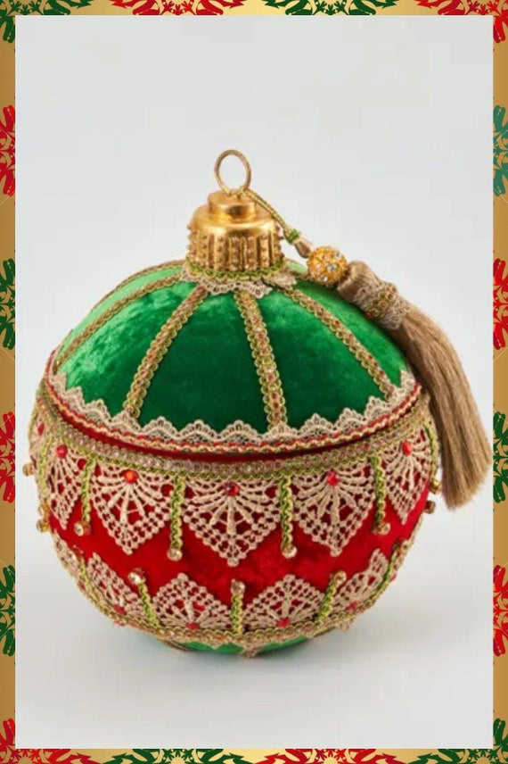 Katherine's Collection Ornament Box with Tassle Katherine's Collection Christmas Decor