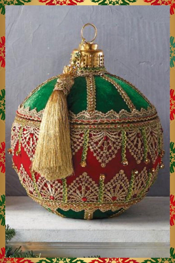 Katherine's Collection Ornament Box with Tassle Katherine's Collection Christmas Decor