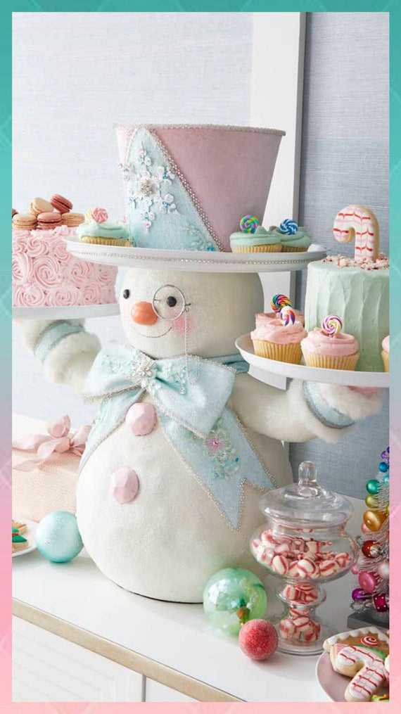 Katherine's Collection Snowman Server Katherine's Collection Christmas Decor