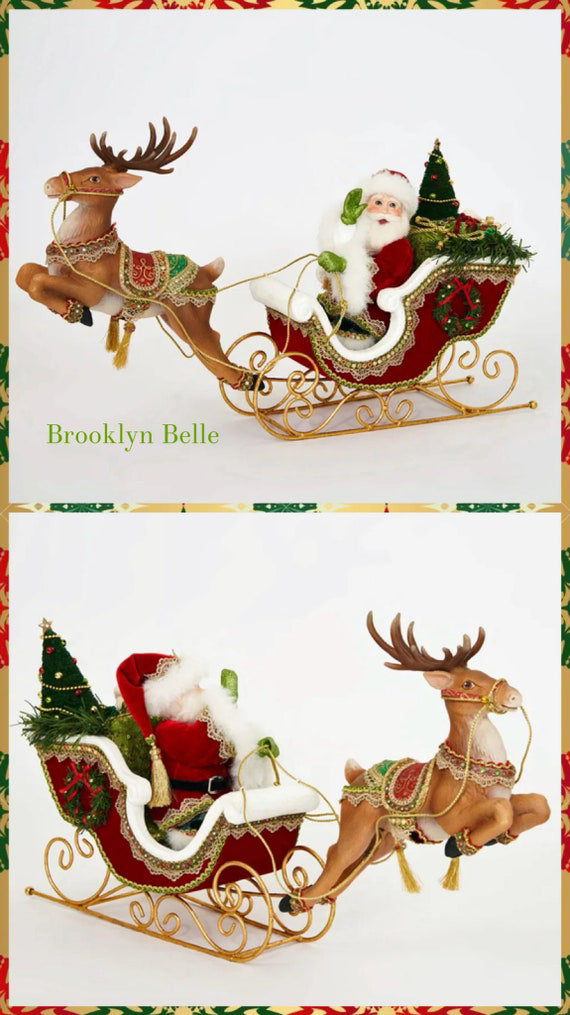 Katherine's Collection Santa And Reindeer Katherine's Collection Christmas Decor