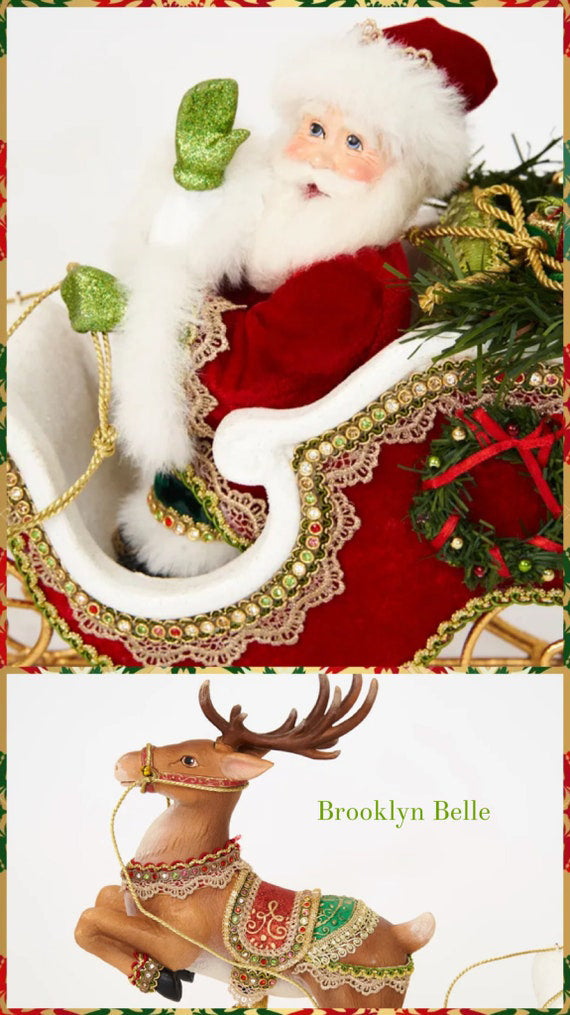 Katherine's Collection Santa And Reindeer Katherine's Collection Christmas Decor