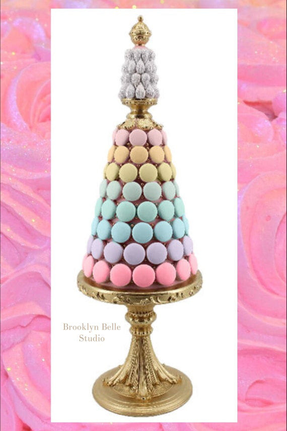 21" Rainbow Macaron Tree
