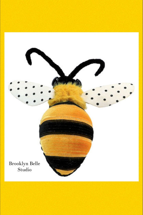 Bumble Bee With White And Black Polka Dot Wings