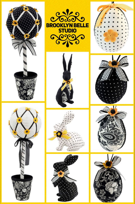 30" Black and White Topiary Tree Decor December Diamonds Topiary Tree