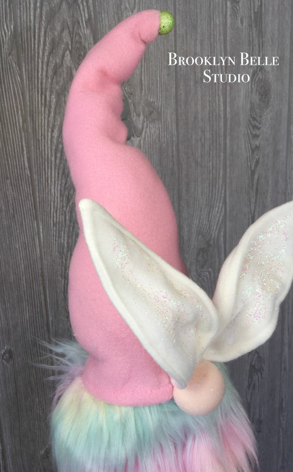 Pink Easter Bunny Gnome