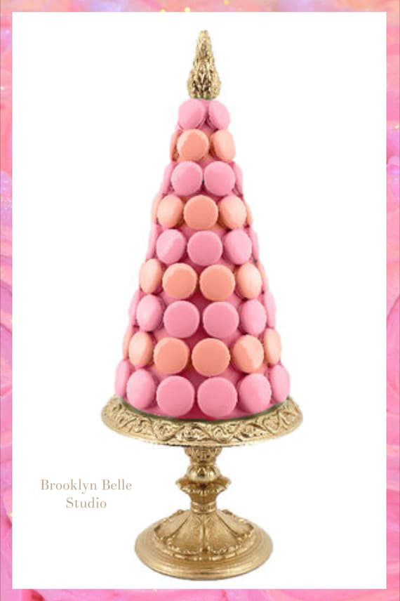18 Inch Pink And Orange Macaron Tree