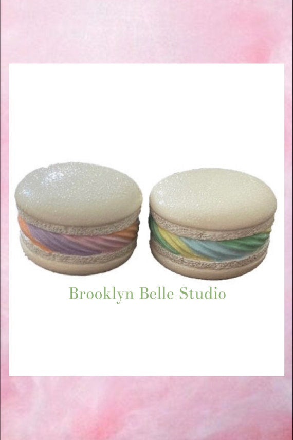 Set Of 2 Gold and Pink Cake Pops Ornaments