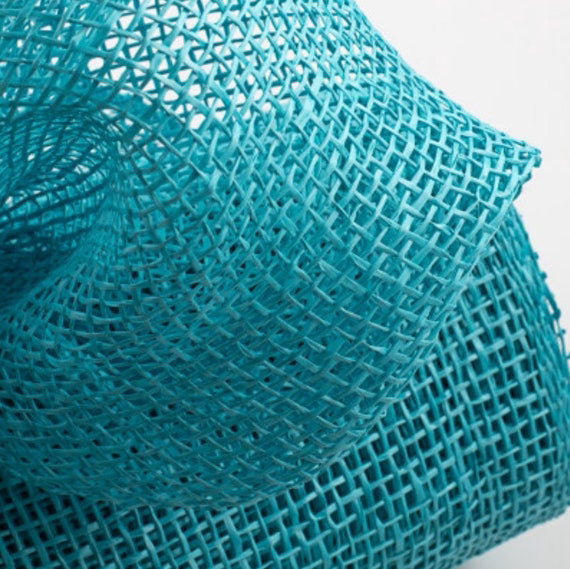 10" Turquoise Poly Burlap Mesh
