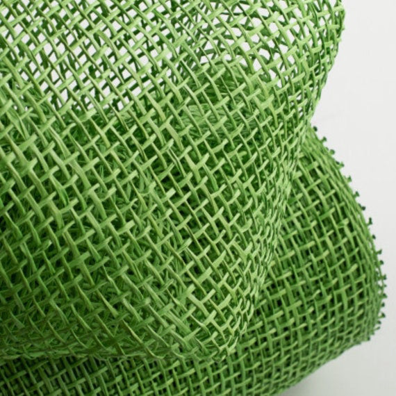 10" Lime Green Poly Burlap Mesh