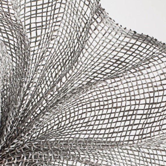 10" Grey Poly Burlap Mesh