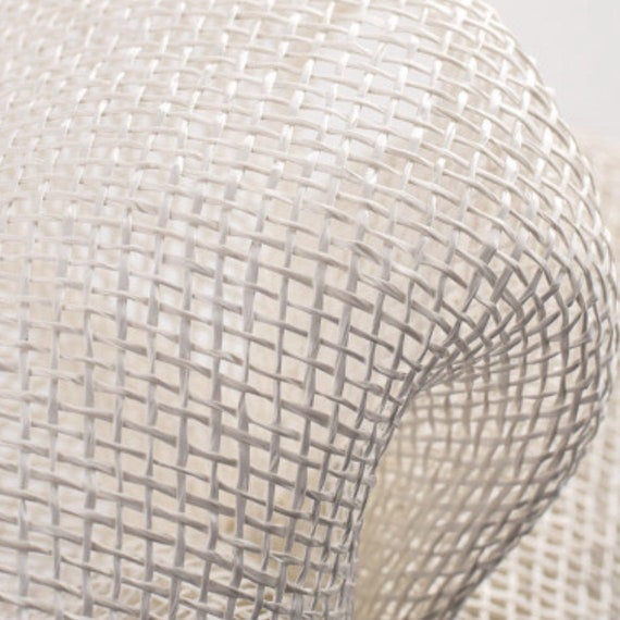 10" White Poly Burlap Mesh
