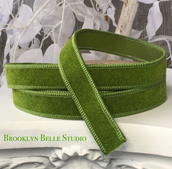 Faux Moss Green Ribbon