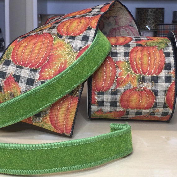 Faux Moss Green Ribbon