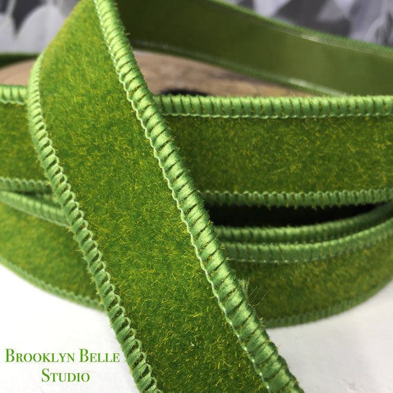 Faux Moss Green Ribbon