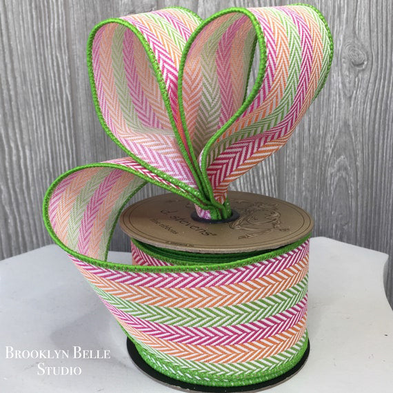 10 Yards X 2.5 Inch Herringbone Ribbon