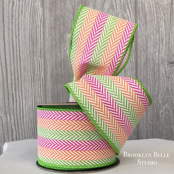10 Yards X 2.5 Inch Herringbone Ribbon