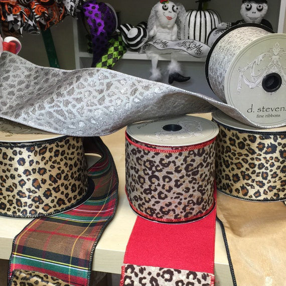 Fancy Leopard Cheetah Ribbon