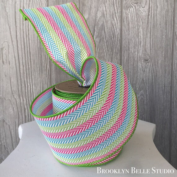 10 Yards X 4 Inch Herringbone Ribbon
