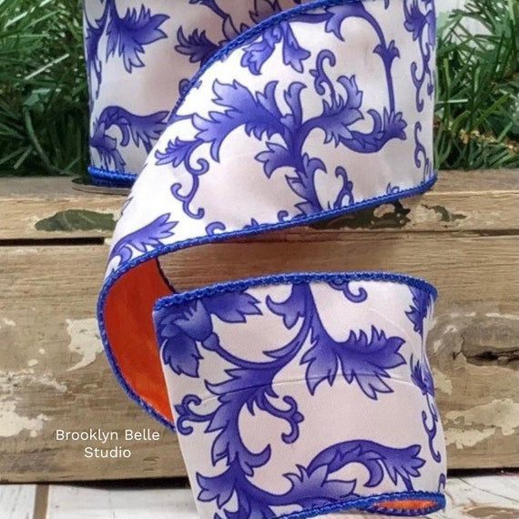 4" Blue And Orange Ribbon