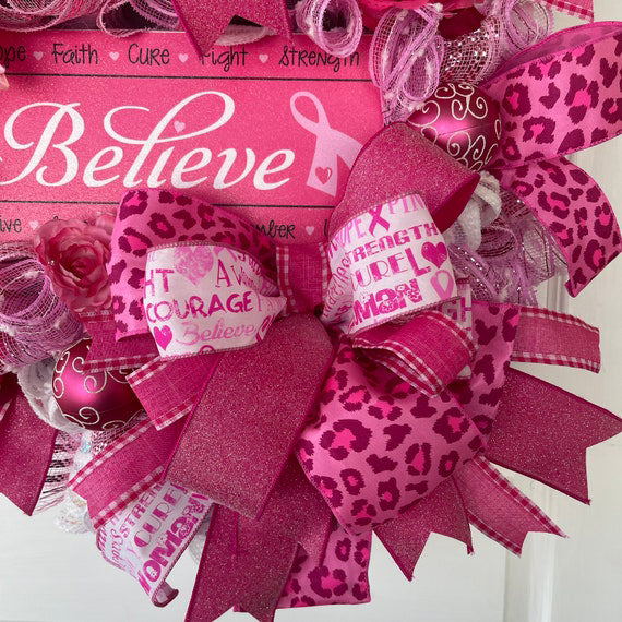 Breast Cancer Awareness Wreath