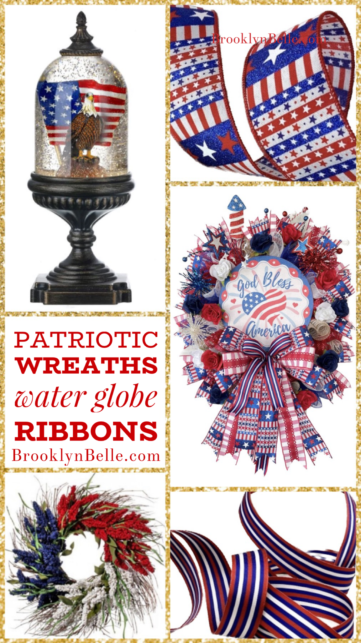 Bald Eagle Water Globe • Patriotic Water Globe