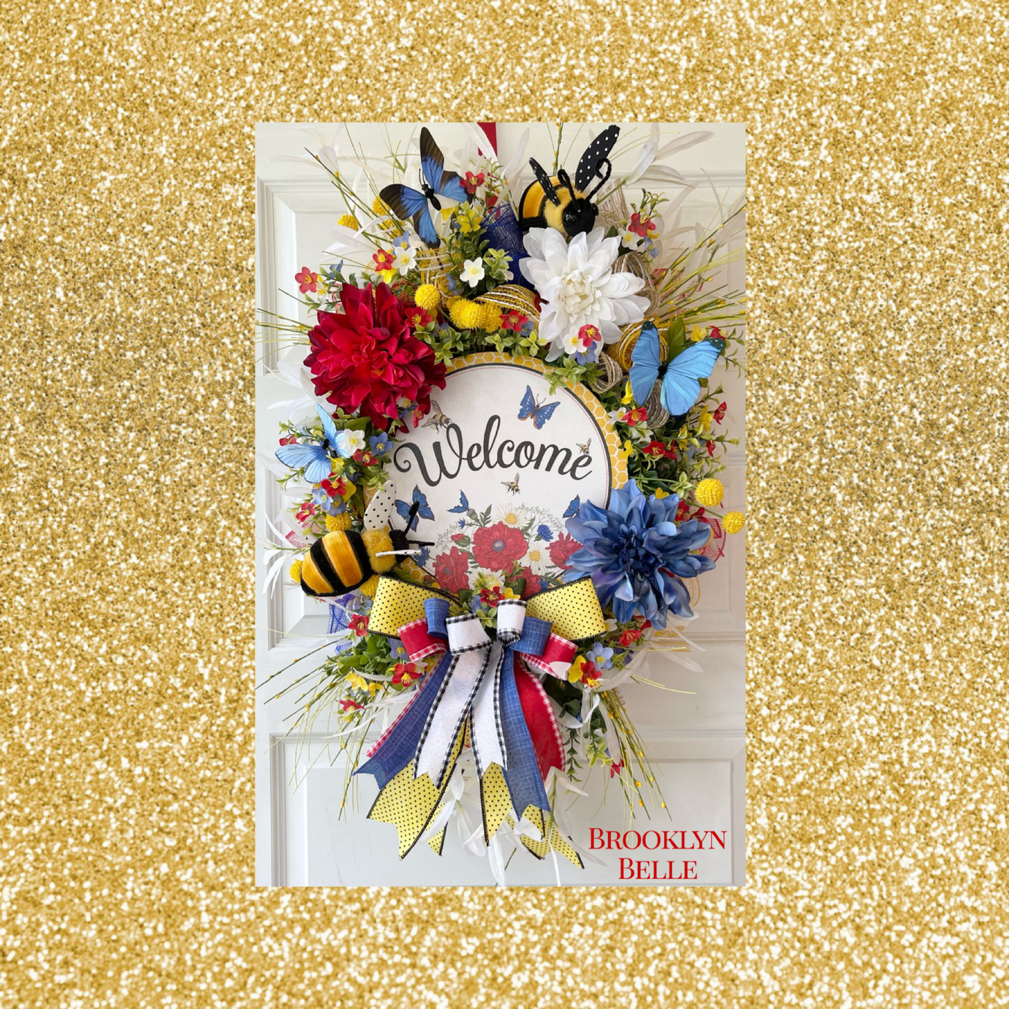Summer Welcome Wreath • Welcome Floral Wreath
