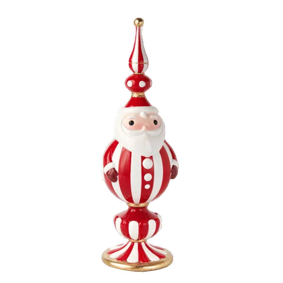 December Diamonds Christmas 18 inch Peppermint Santa Claus Orb