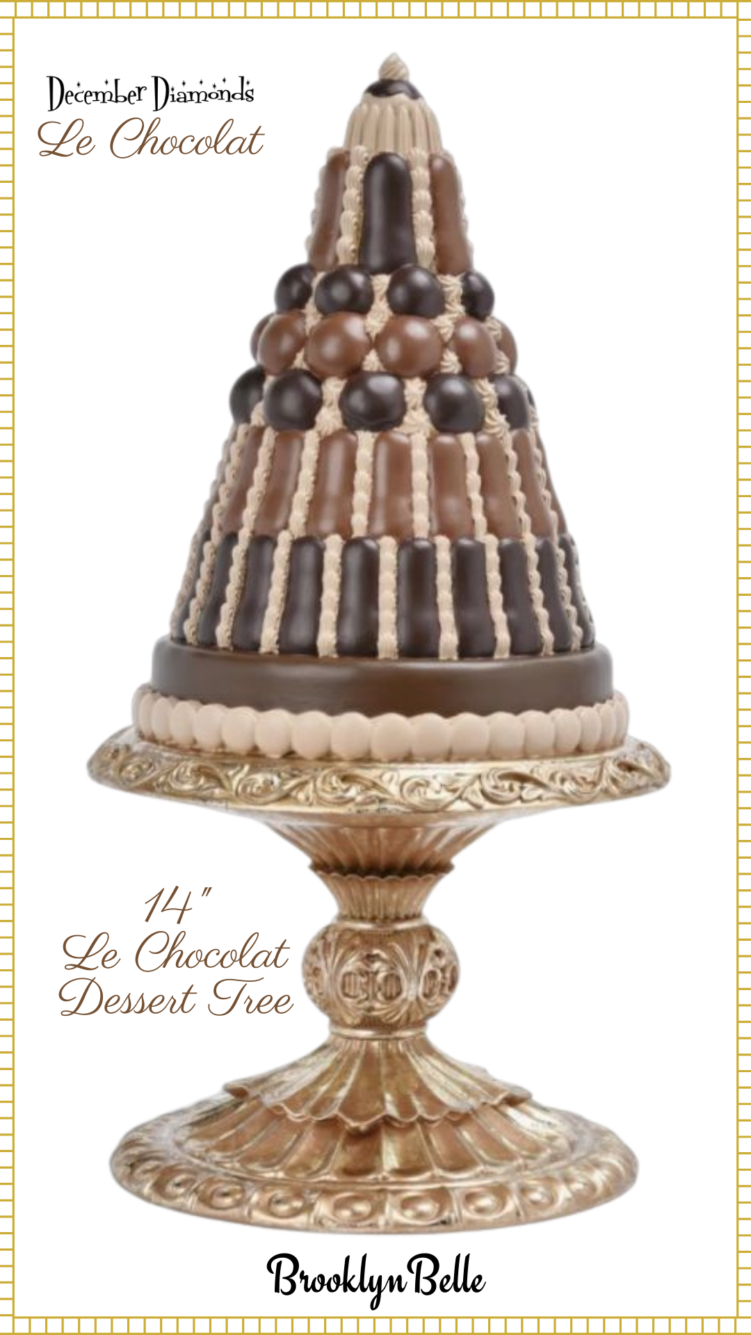 December Diamonds 18in Le Chocolat Dessert Tree  Christmas Sweets Le Chocolat Collection