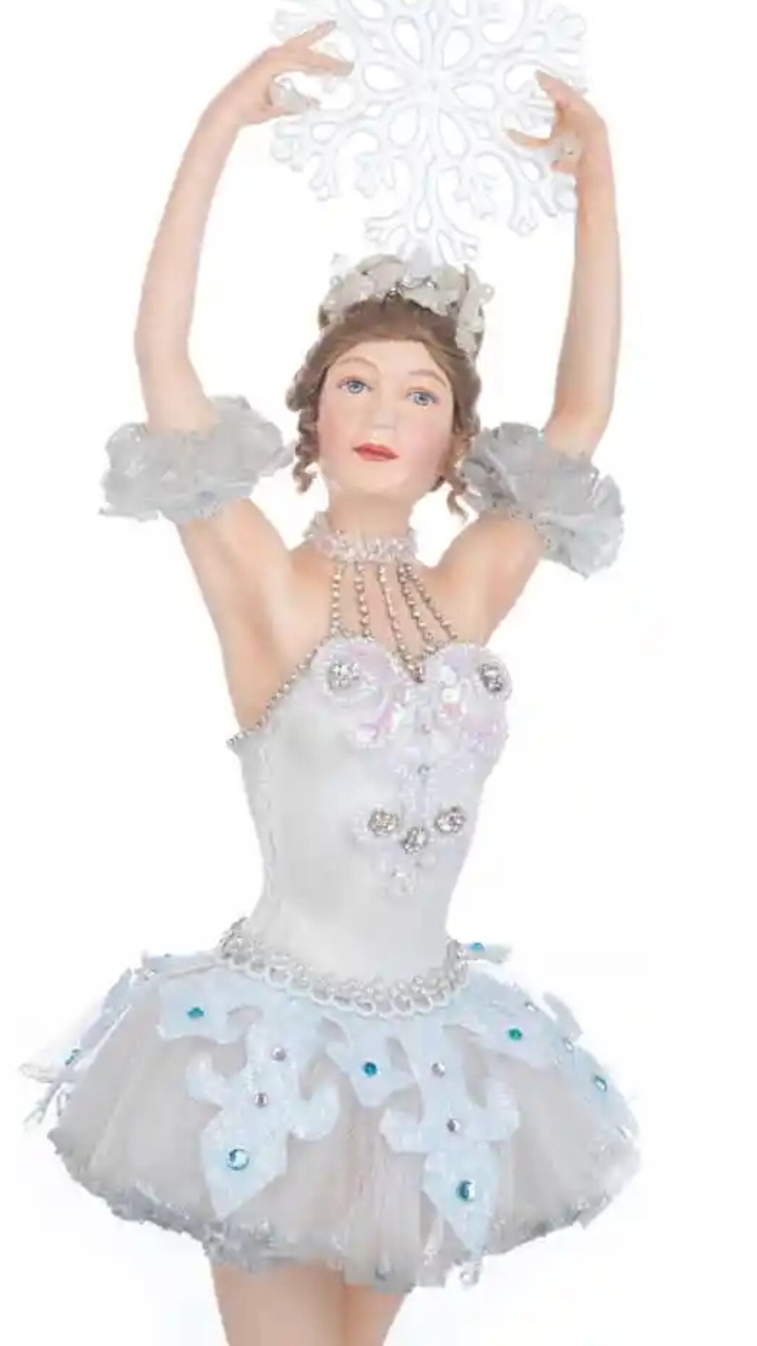 Katherine's Collection Frost and Tenderness Ballerina Figure  Christmas Ballerina Decor