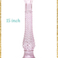 15-Inch Violet Pressed Glass Candle Holder