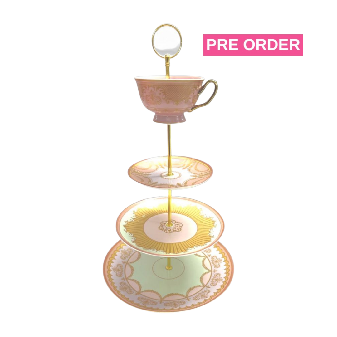 December Diamonds 18 inch 3 Tier Marie Dessert Server   Marie's Patisserie Collection