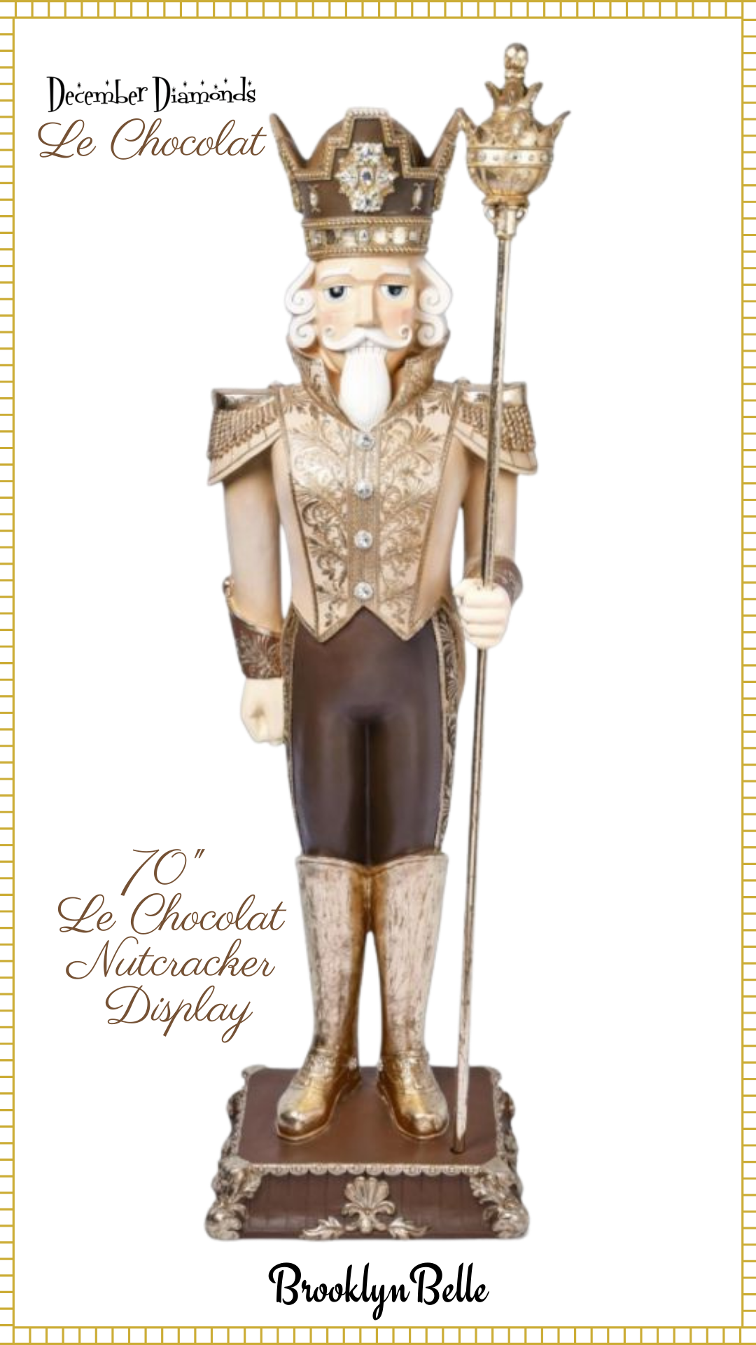 70in Le Chocolat Nutcracker Display  December Diamonds Le Chocolat Sweet Dessert Collection
