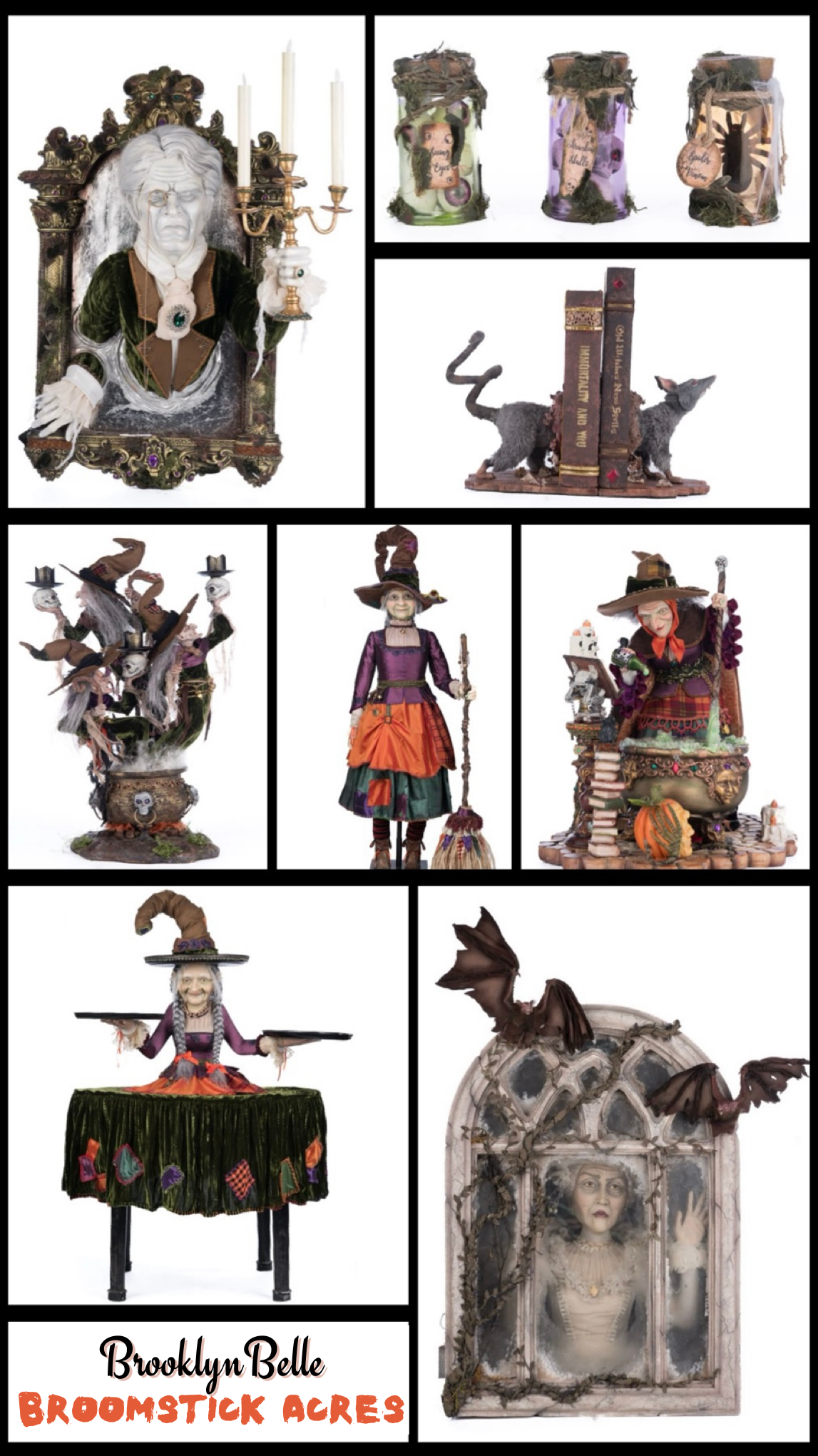 Katherine's Collection Witches At The Crescent Moon Salon and Spa    Katherine's Collection Halloween Witch Figure