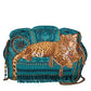 Mary Frances Lazy Leopard Beaded Teal Couch Crossbody Bag  Fashion Handbag