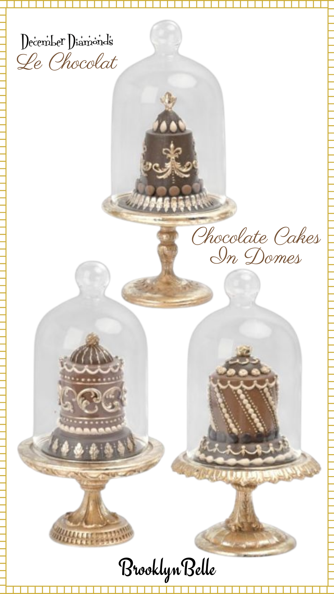 December Diamonds Christmas Chocolate Cakes In Dome  Le Chocolat Sweet Collection