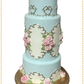 December Diamonds 18in Marie Blue Tiered Cake  Marie's Patisserie Sweet Collection