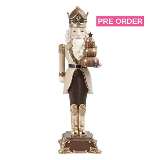 30in Le Chocolat LED Nutcracker Figure  December Diamonds Le Chocolat Sweet Dessert Collection