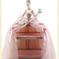 December Diamonds 36" Marie Cake Displayer Server   Pink and Gold Lady Server