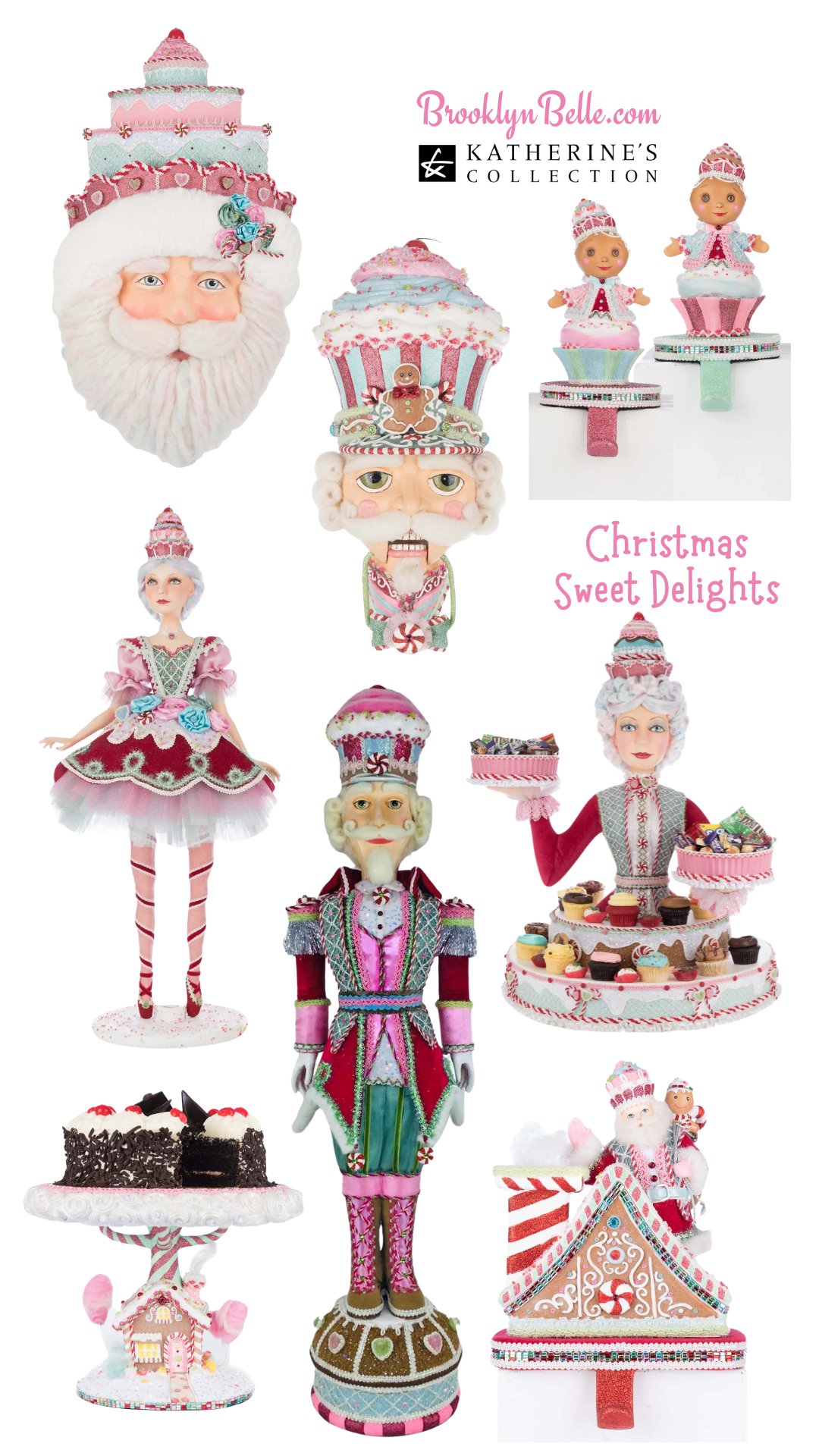 Katherine's Collection Christmas Sweet Delights Santa Stocking Holder  Katherine's Collection Santa Claus Stocking Holder