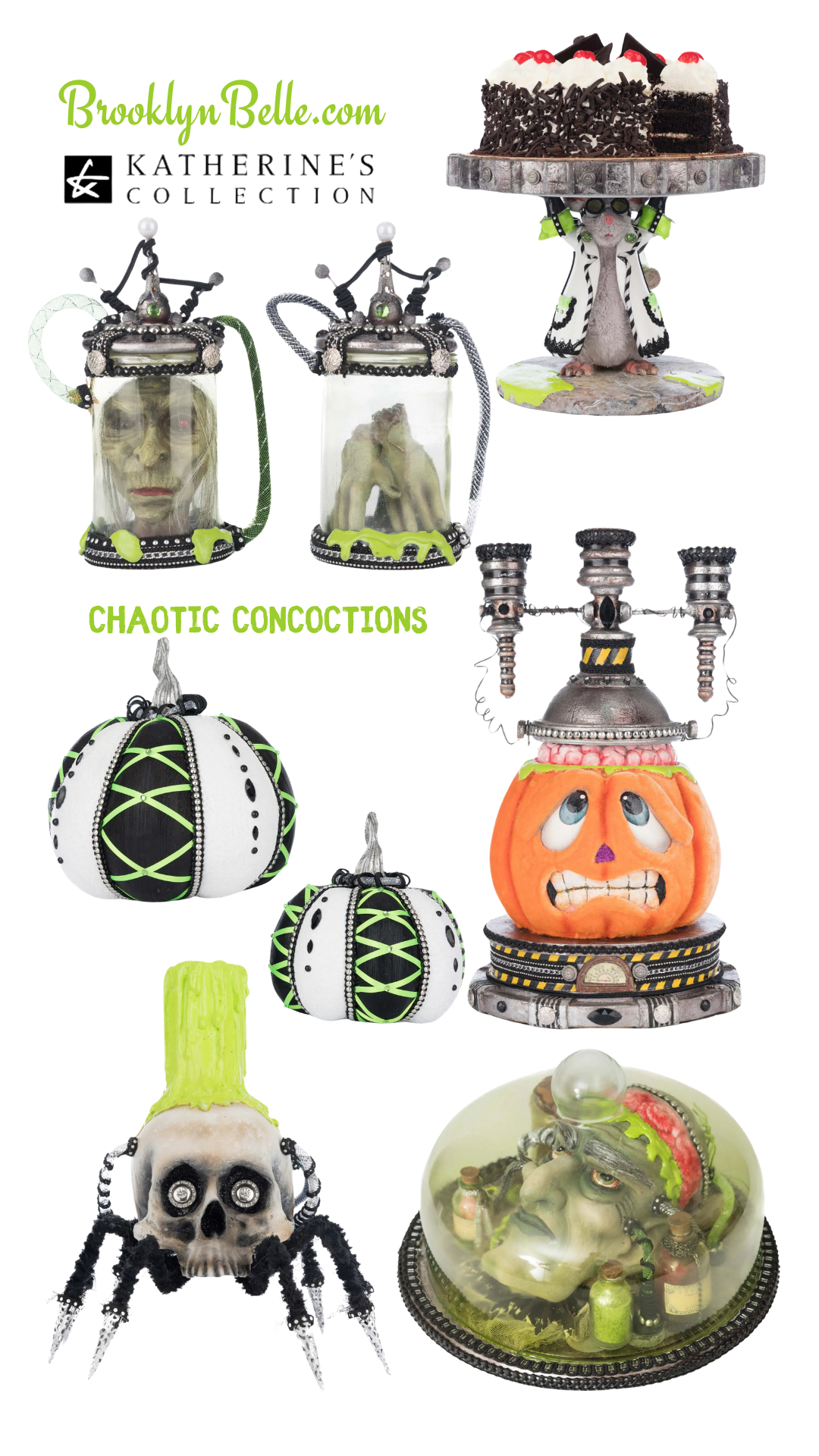 Katherine's Collection Chaotic Specimen Jars Set of 2   Katherine's Collection Halloween Decorations (Copy)