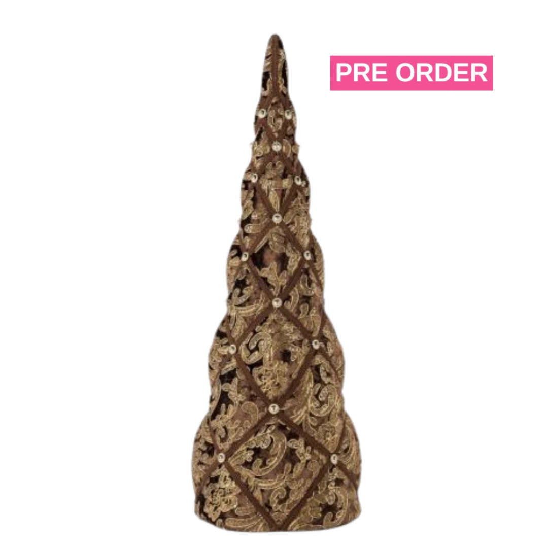 December Diamonds 31 inch Brown Chocolate Cone Tree   Le Chocolat Christmas Tree Decor