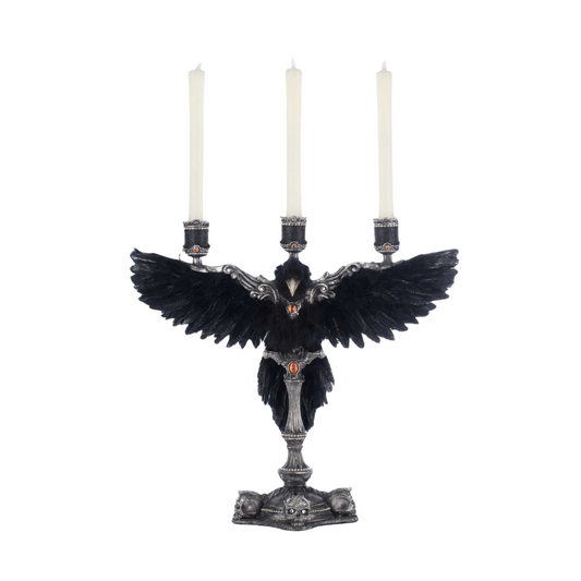 Katherine's Collection Macabre Crow Candelabra  Katherine's Collection Halloween Crow Candelabra